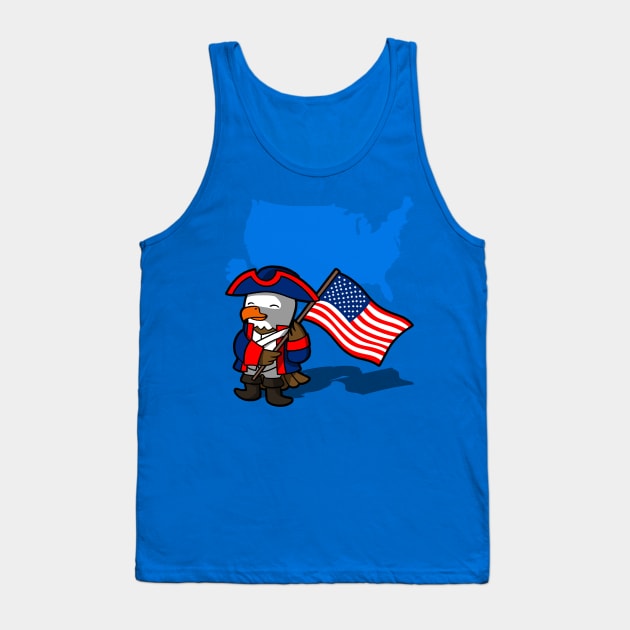 Proud American 4th Of July Cute Patriotic American Eagle Independence Day Tank Top by BoggsNicolas